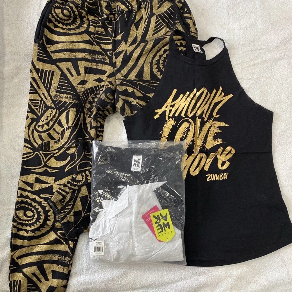 ZUMBA SALE! 3-piece Bundle Black and Gold Diva